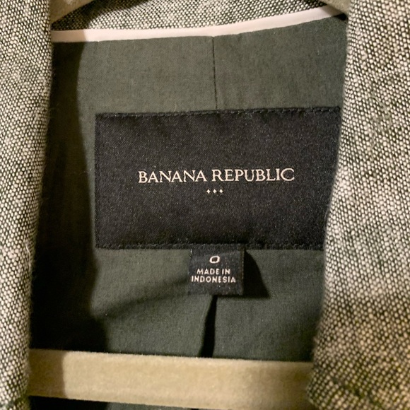 Banana Republic Linen/Rayon-Viscose Asymmetrical Zip Moto Jacket, size 0 - Picture 8 of 13